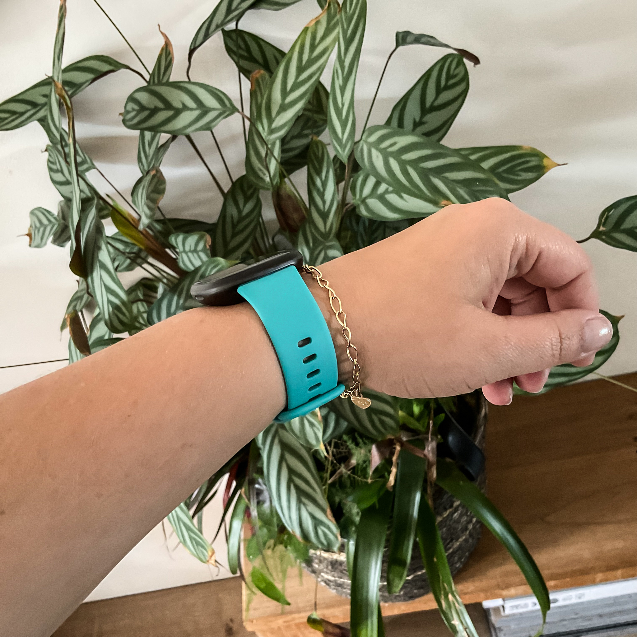 Fitbit Versa 3 / Sense sport band - groenblauw