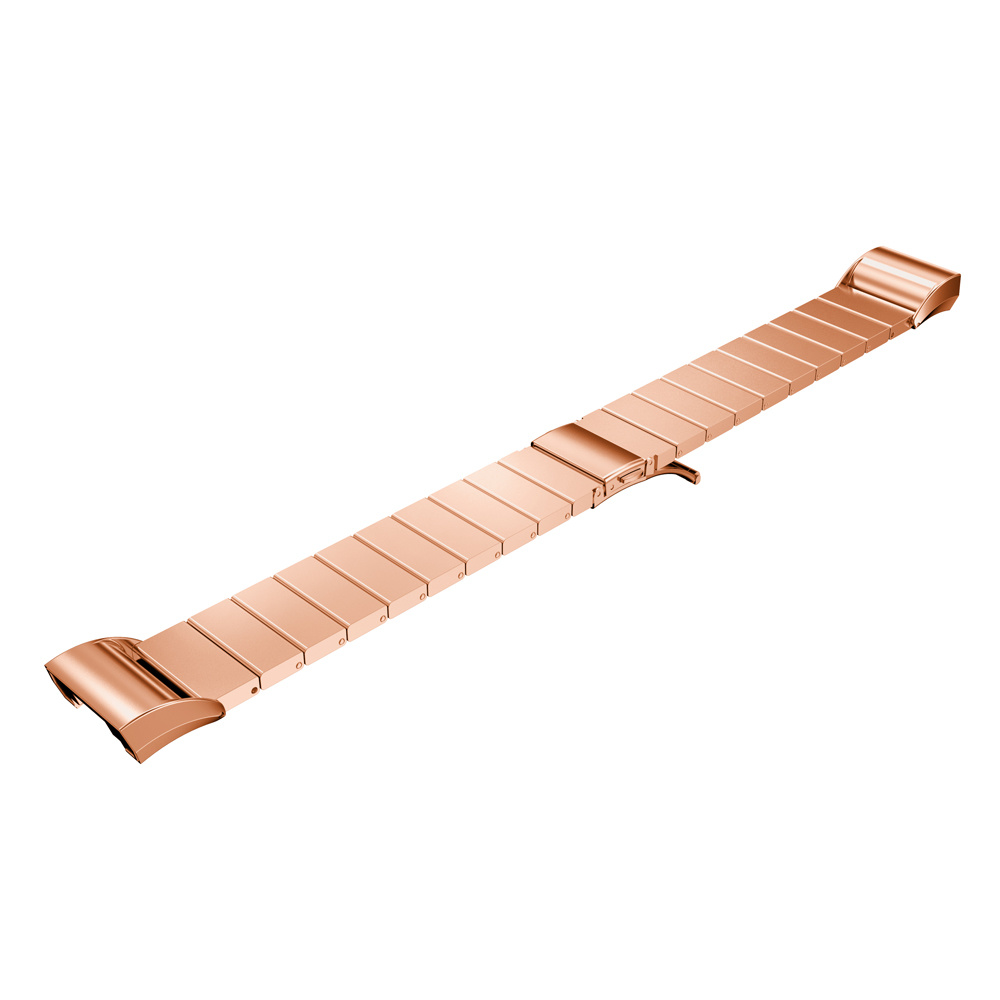 Fitbit Charge 2 stalen schakel band - rose goud