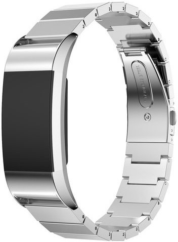 Fitbit Charge 2 stalen schakel band - zilver