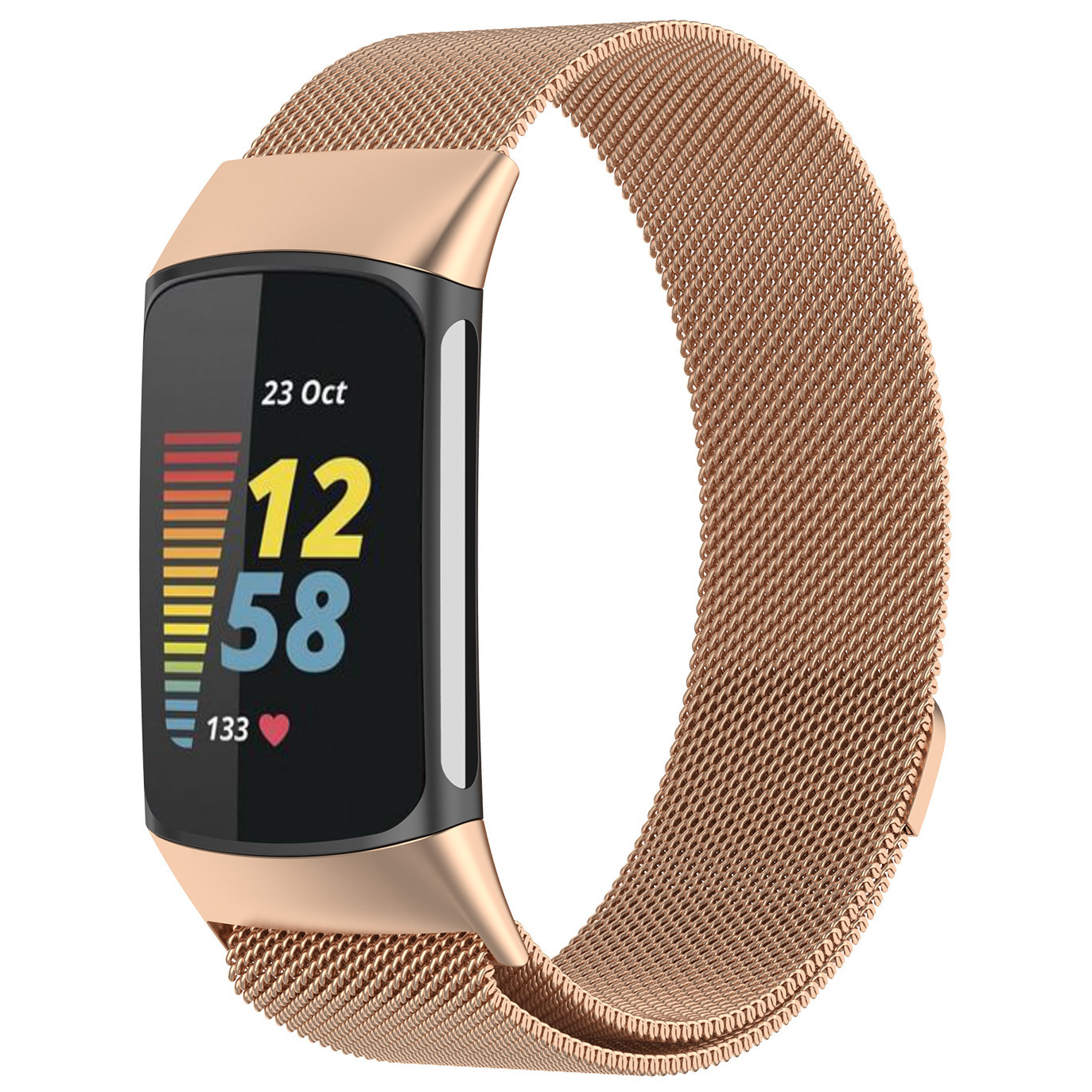 Fitbit Charge 5 milanese band - rose goud