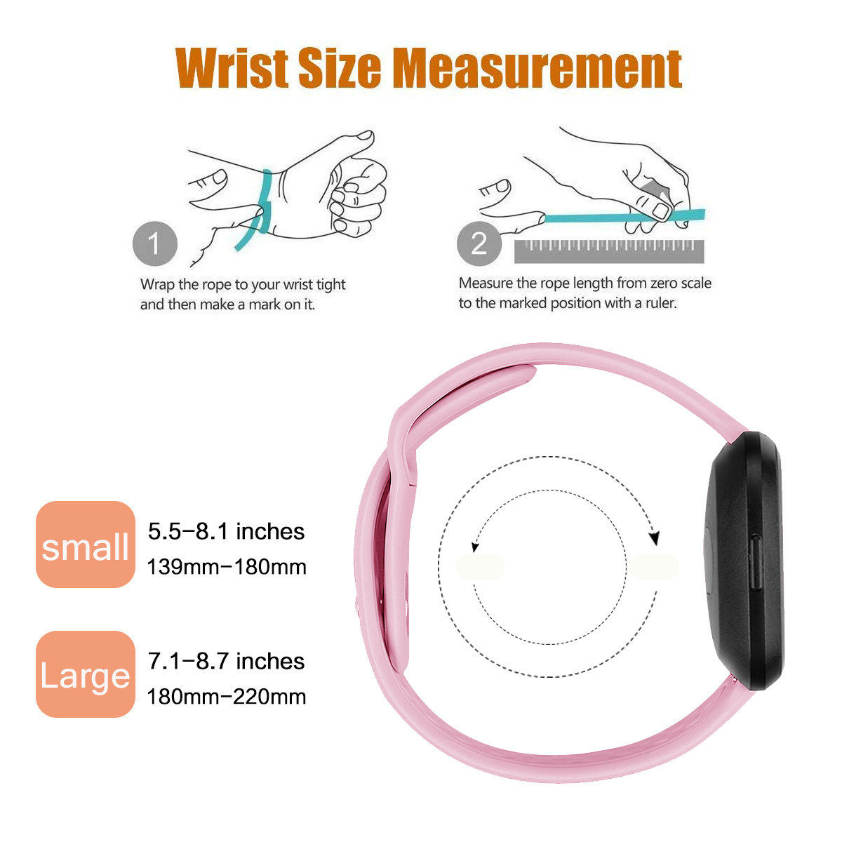 Fitbit Versa siliconen sport band - roze