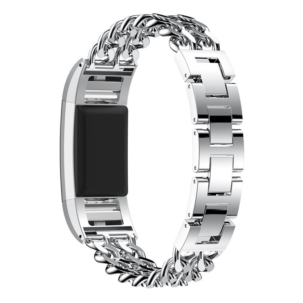 Fitbit Charge 2 cowboy stalen schakel band - zilver