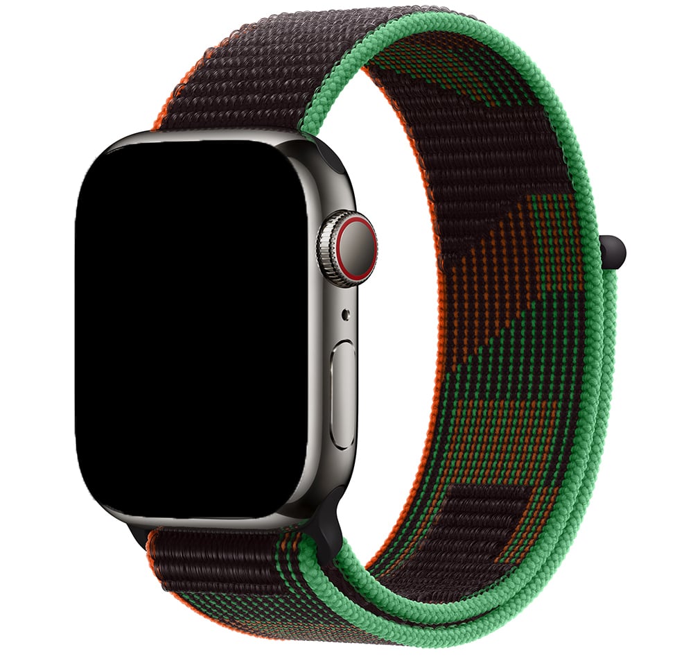 Apple Watch nylon geweven sport band  - black unity