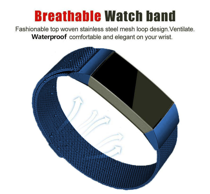Fitbit Charge 3 & 4 milanese band - blauw