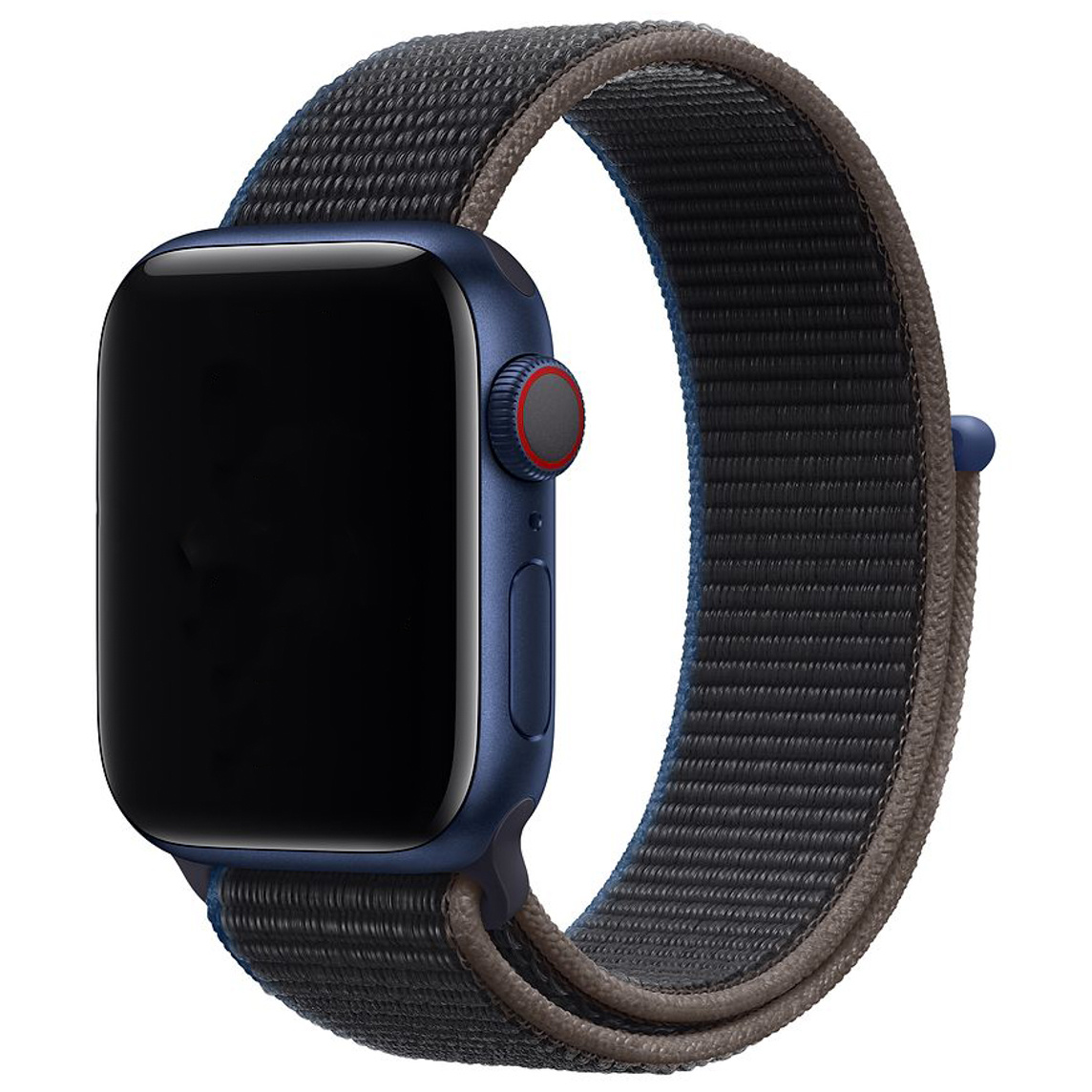 Apple Watch nylon geweven sport band houtskool