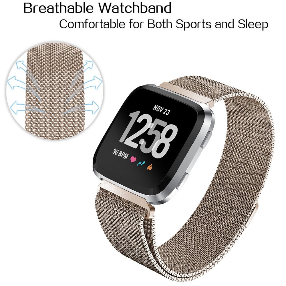 Fitbit Versa milanese band - champagne