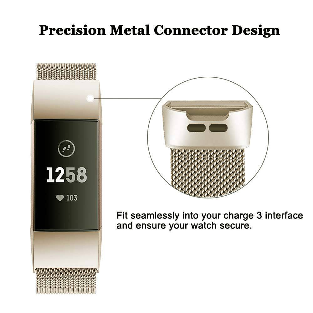 Fitbit Charge 3 & 4 milanese band - champagne