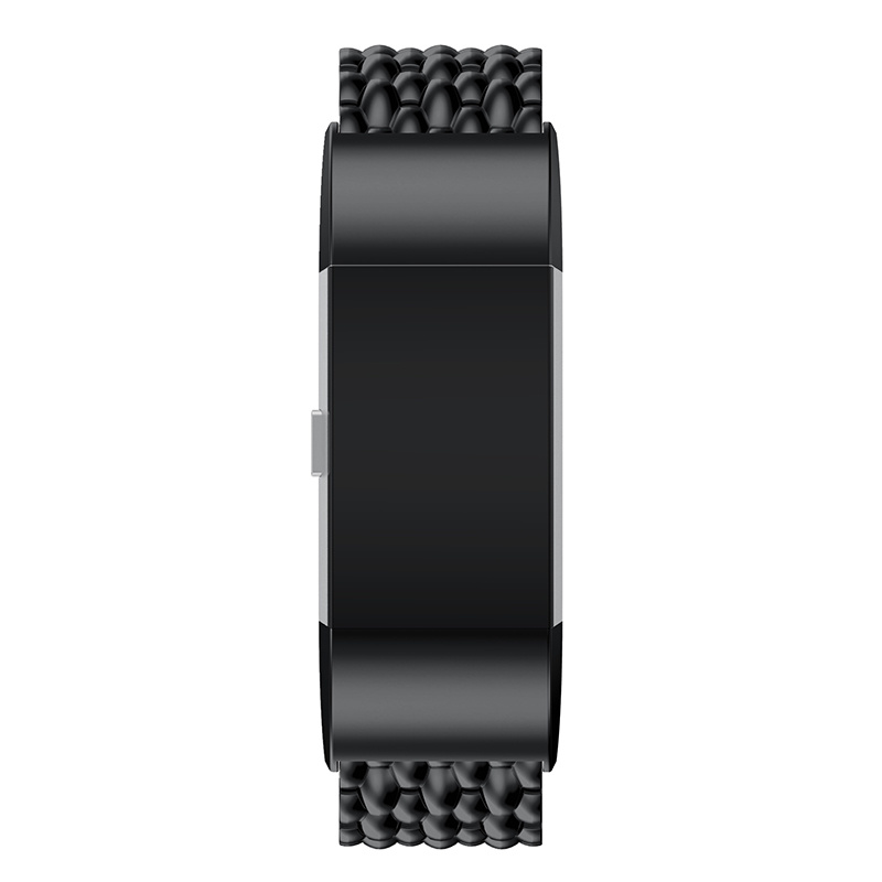 Fitbit Charge 2 draak stalen schakel band - zwart