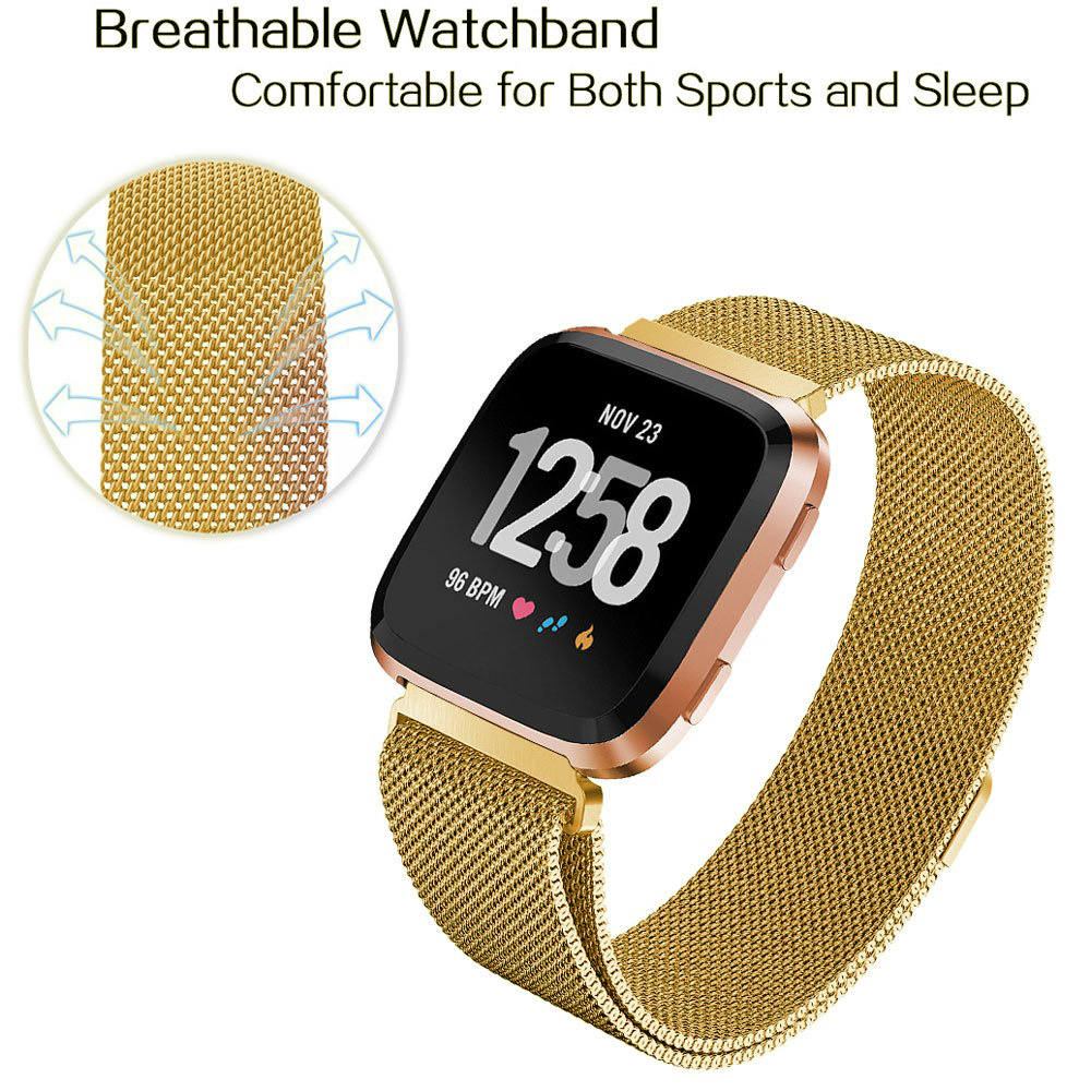 Fitbit Versa milanese band - goud