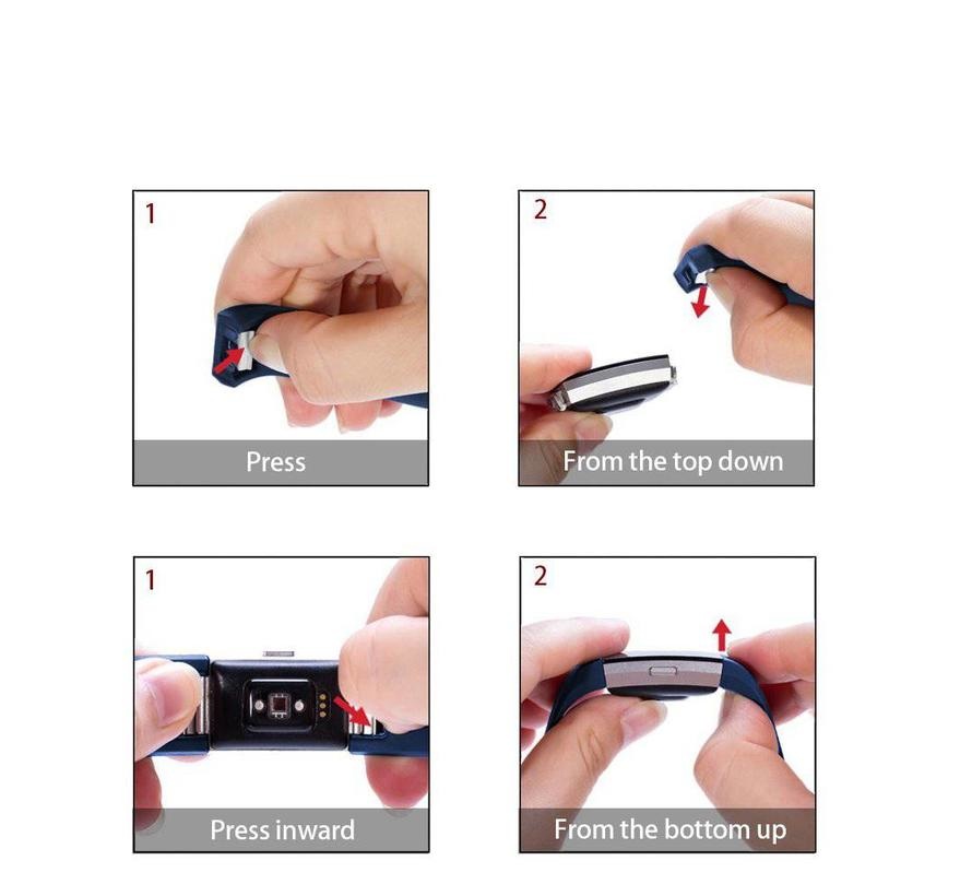 Fitbit Charge 2 sport band - donkerblauw