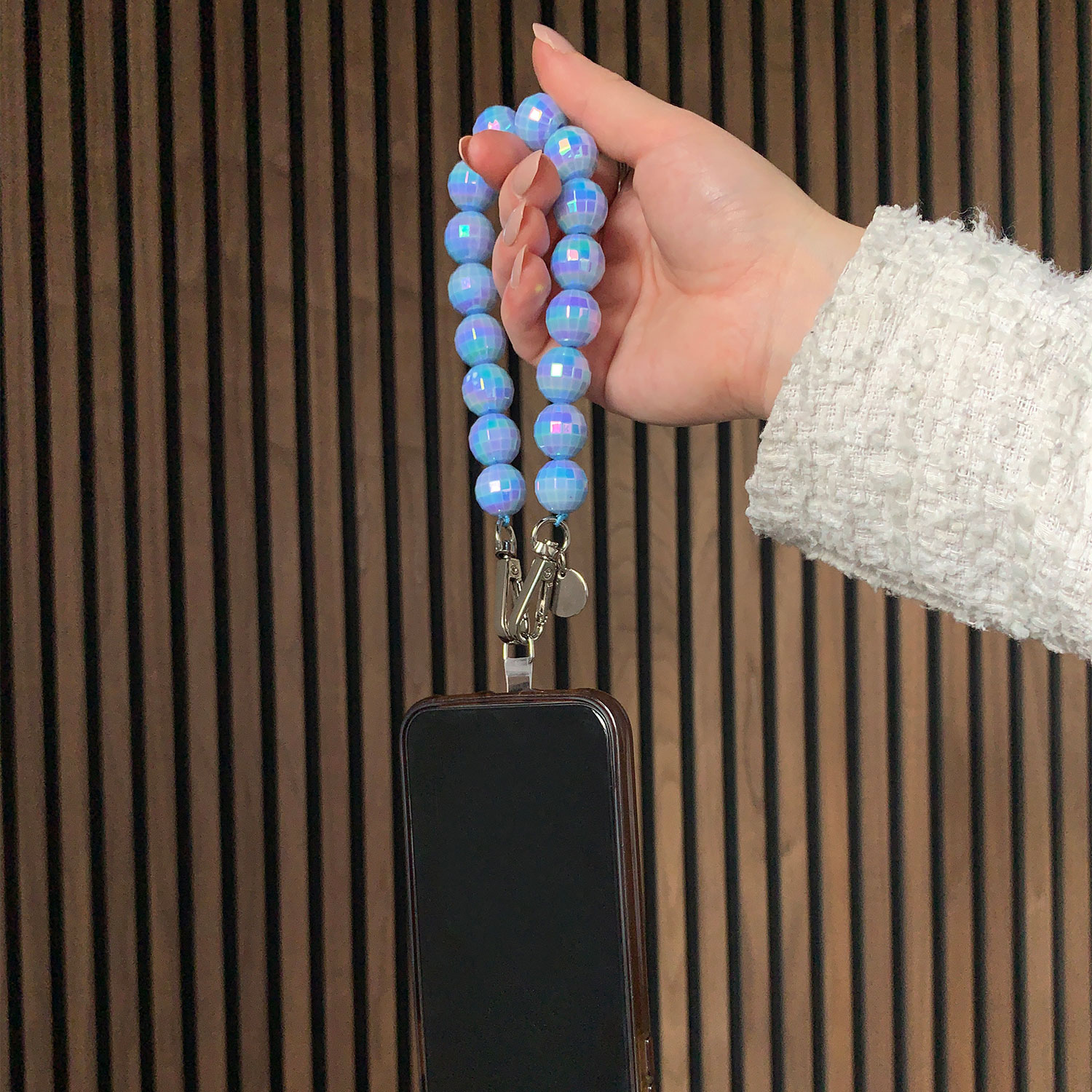 Telefoonkoord-disco-blauw-zilver-7440850364342-sfeerfoto-1