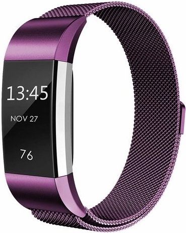 Fitbit Charge 2 milanese band - paars