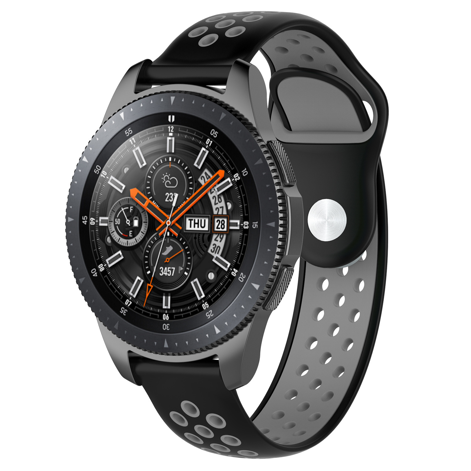 Samsung Galaxy Watch dubbel sport band - zwart grijs