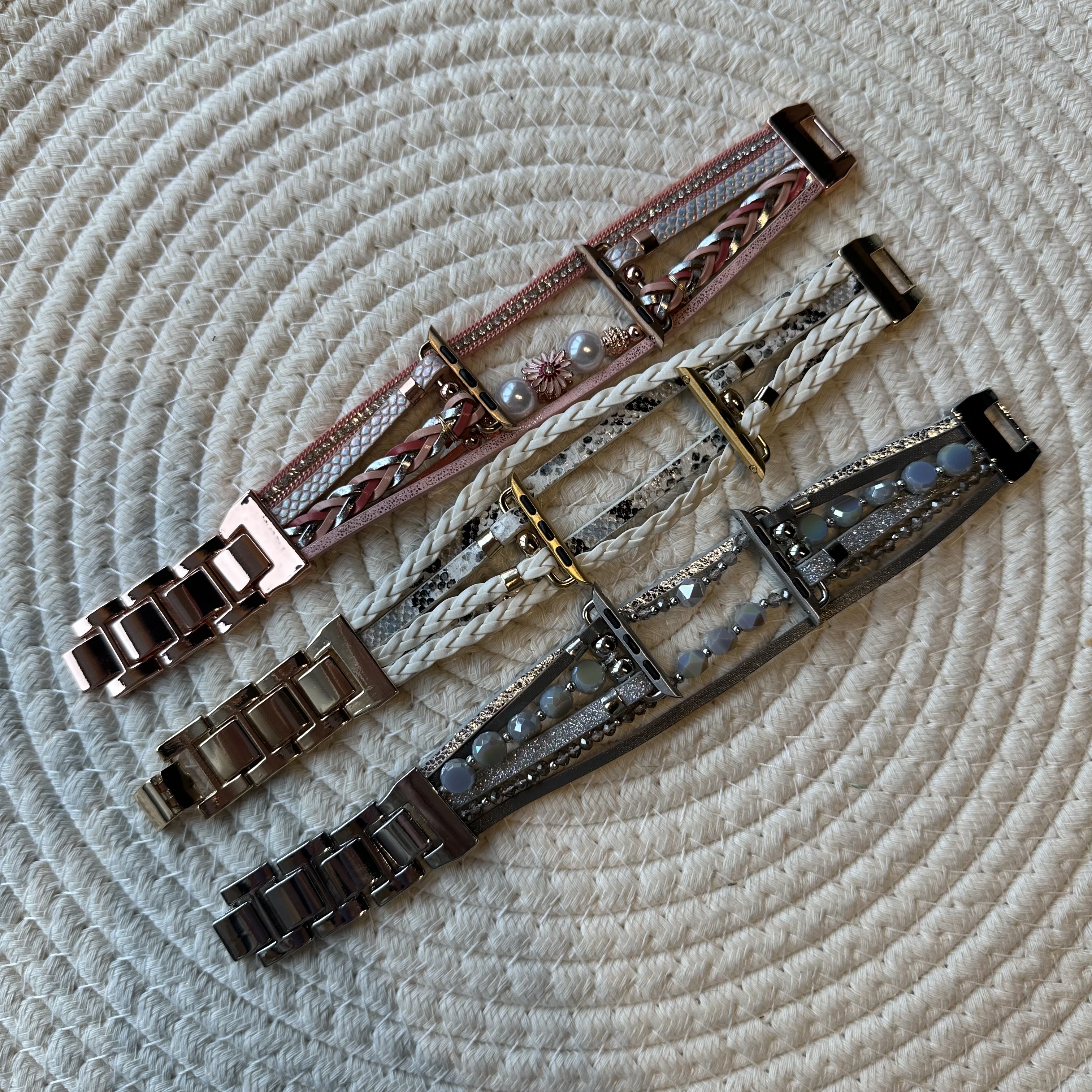 Apple Watch sieraden band - Mandy grijs