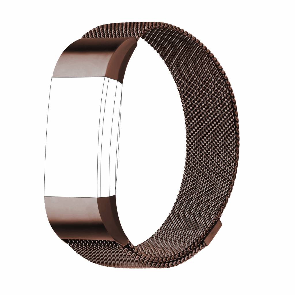 Fitbit Charge 2 milanese band - bruin