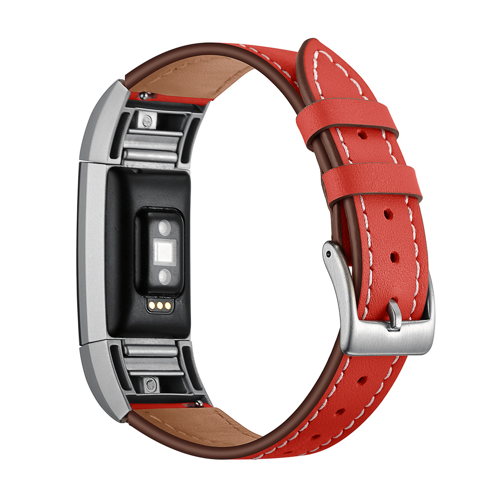 Fitbit Charge 2 premium leren band - rood