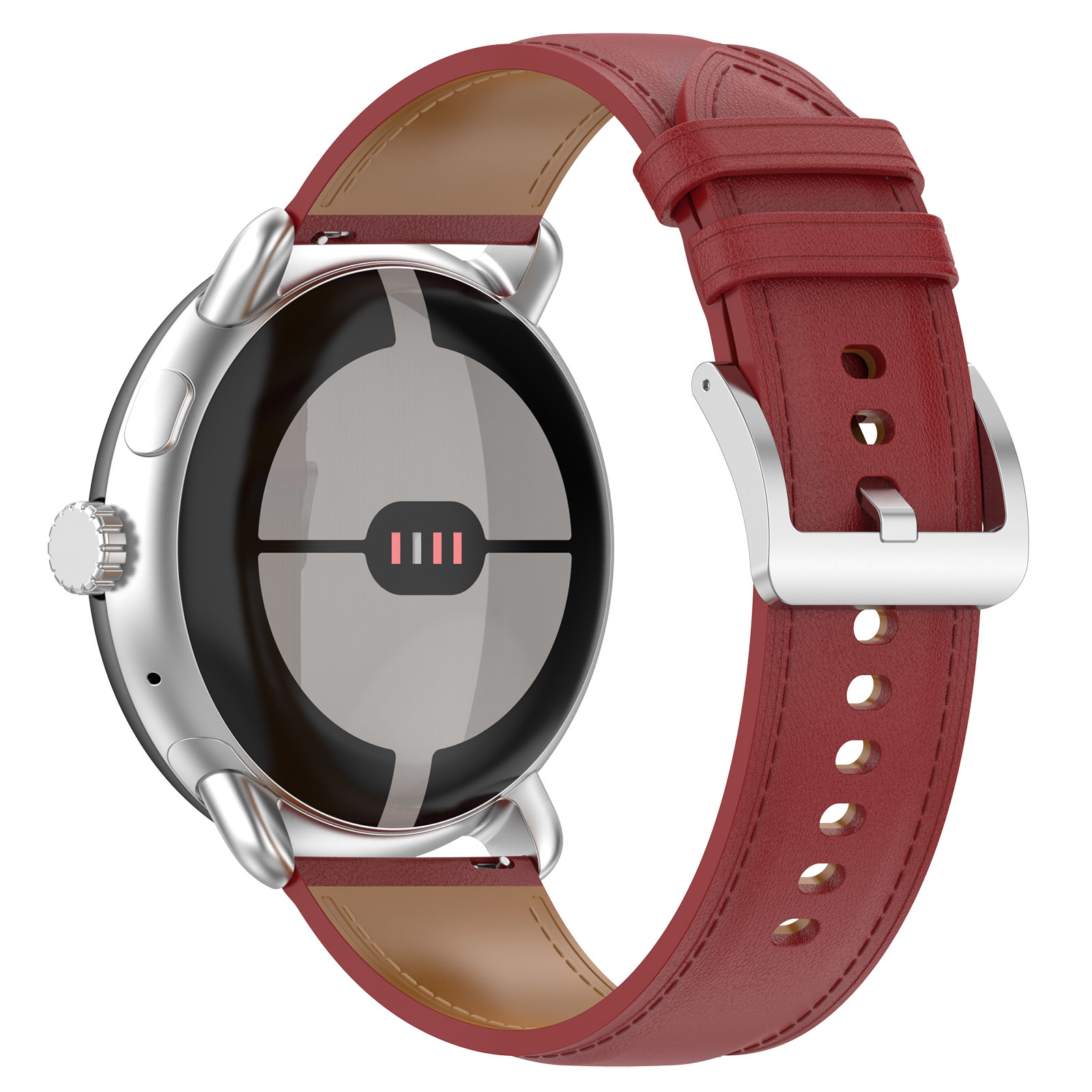 Google Pixel Watch leren band - rood