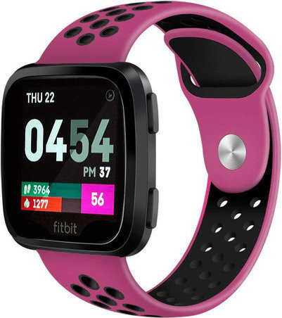 Fitbit Versa dubbel sport band - paars zwart