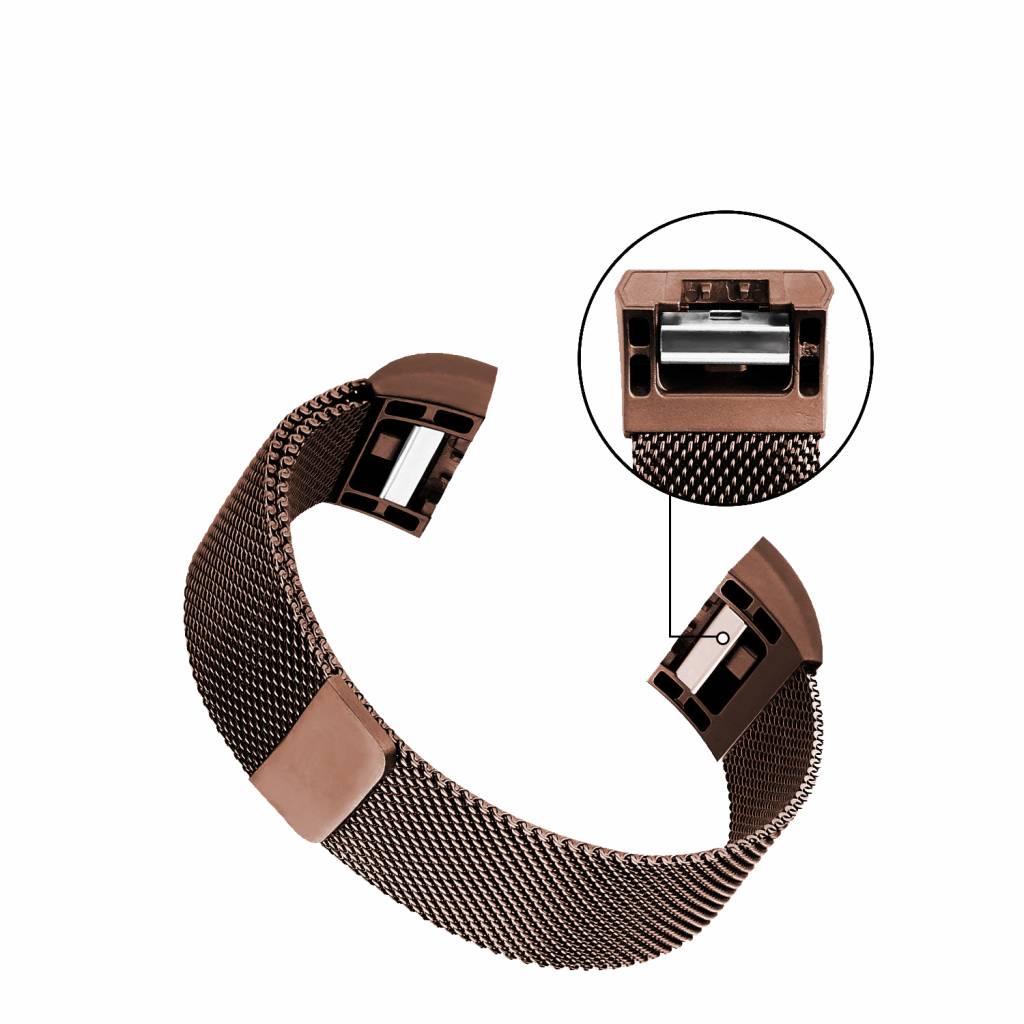Fitbit Charge 2 milanese band - bruin