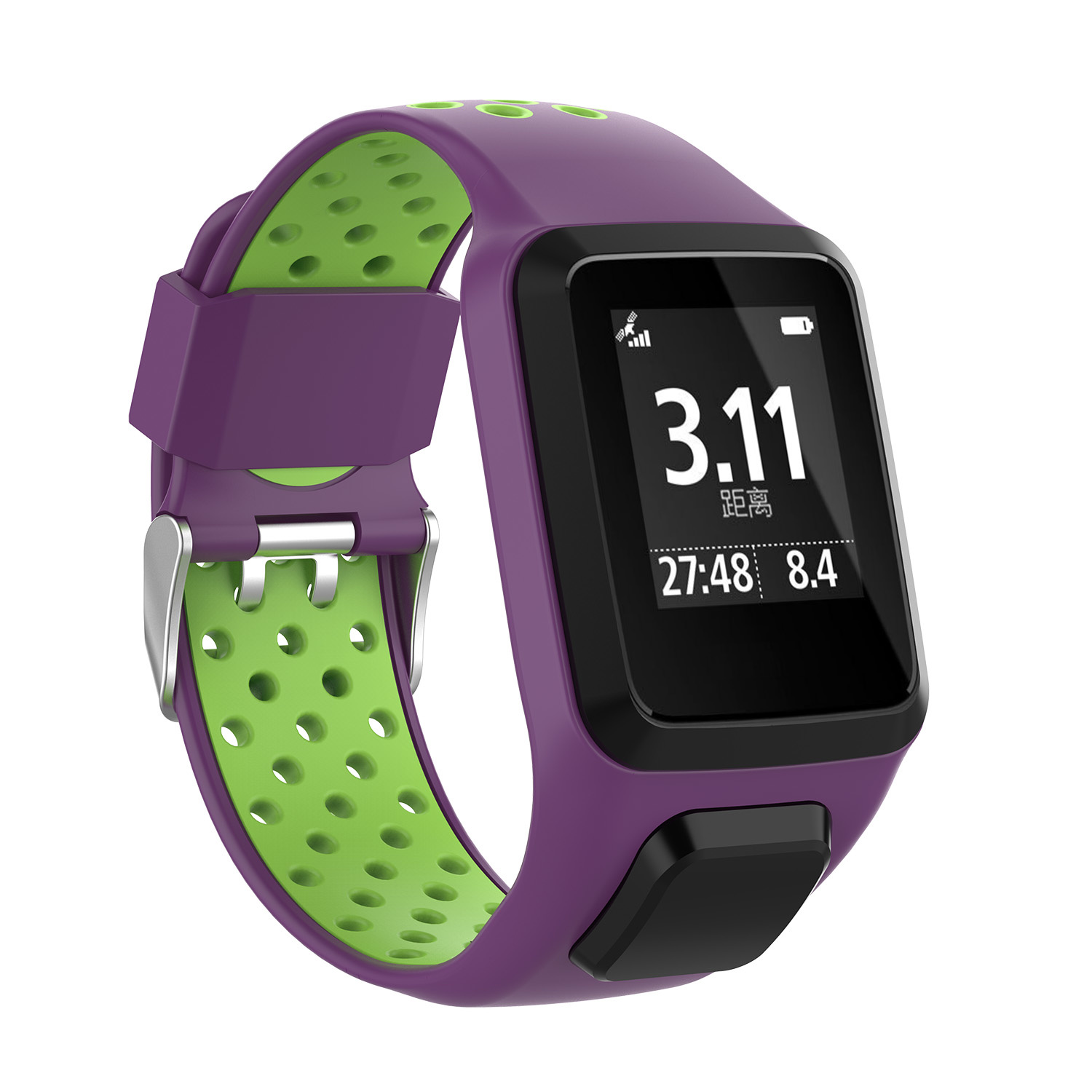 TomTom Runner / Spark / Adventure dubbel sport band - paars groen