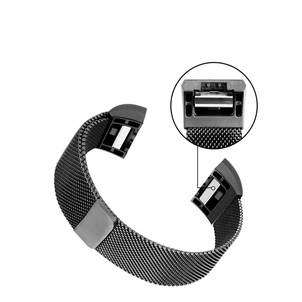 Fitbit Charge 2 milanese band - zwart