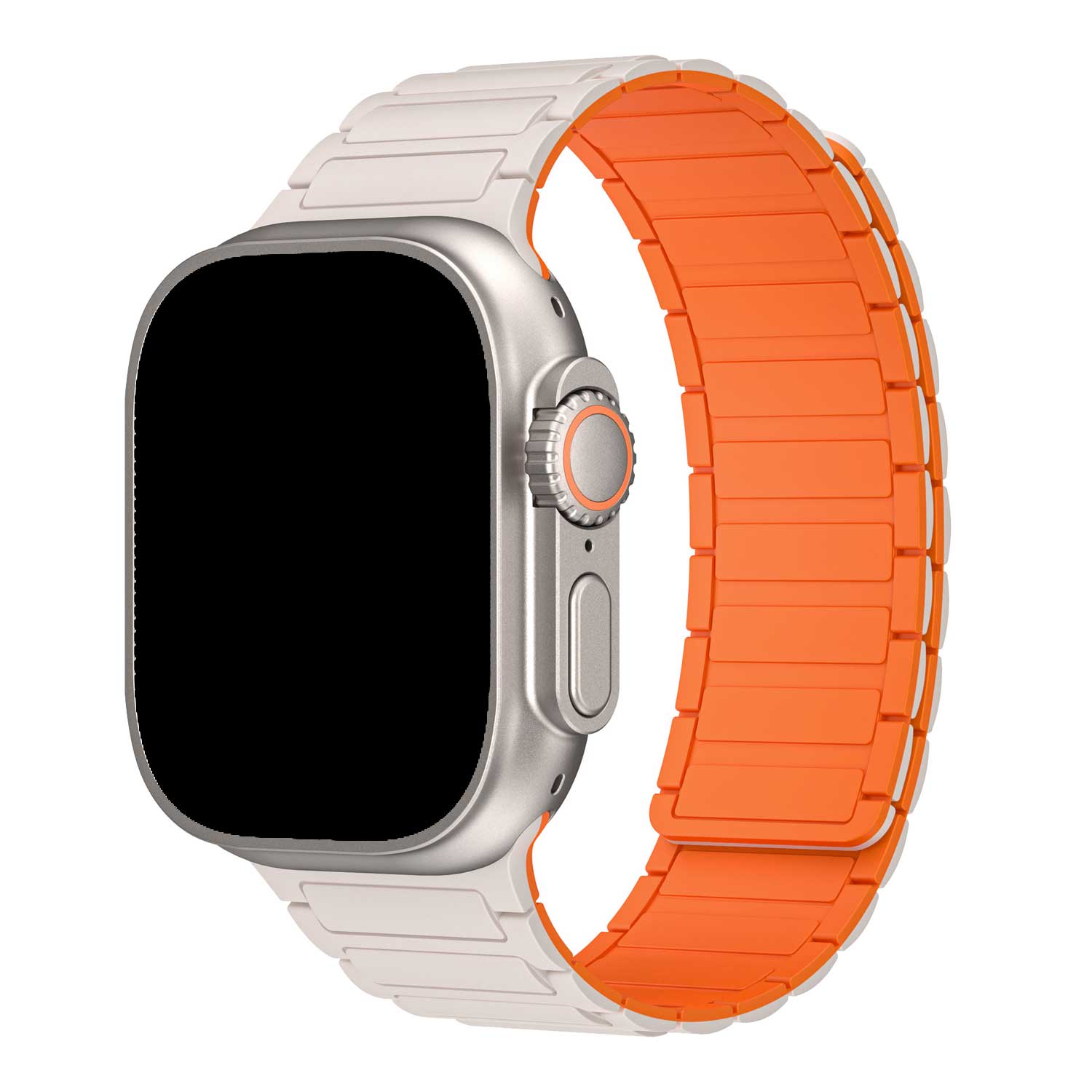 Apple Watch band Zyro – siliconen – sterrenlicht oranje