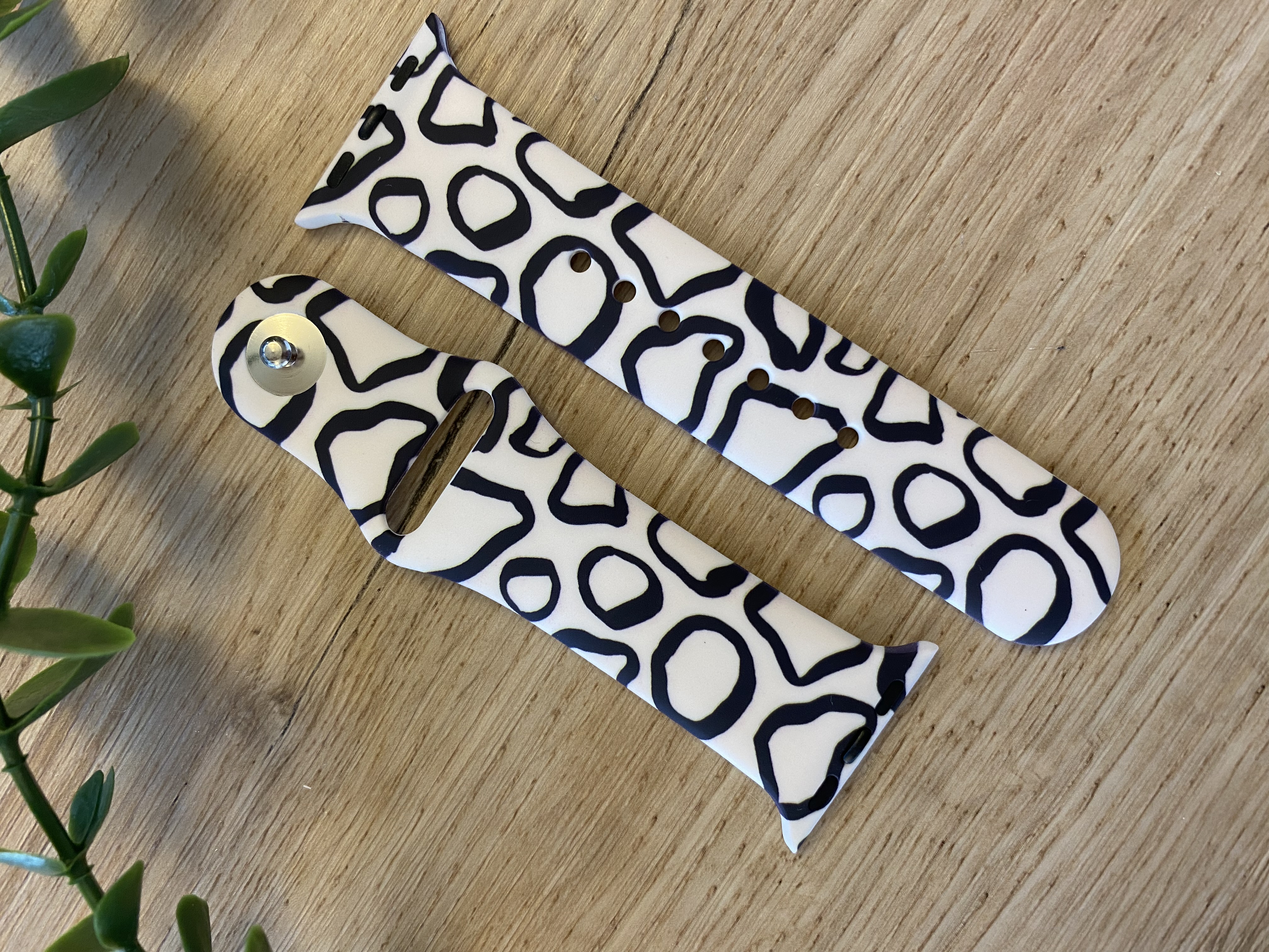 Apple Watch print sport band - giraf beige