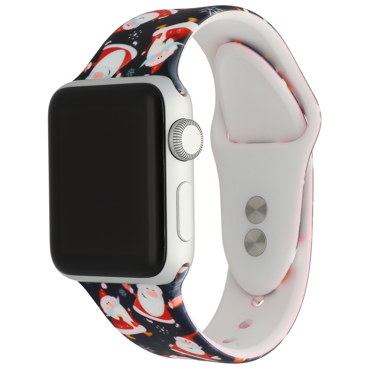 Apple Watch print sport band - kerst kerstman donkerblauw