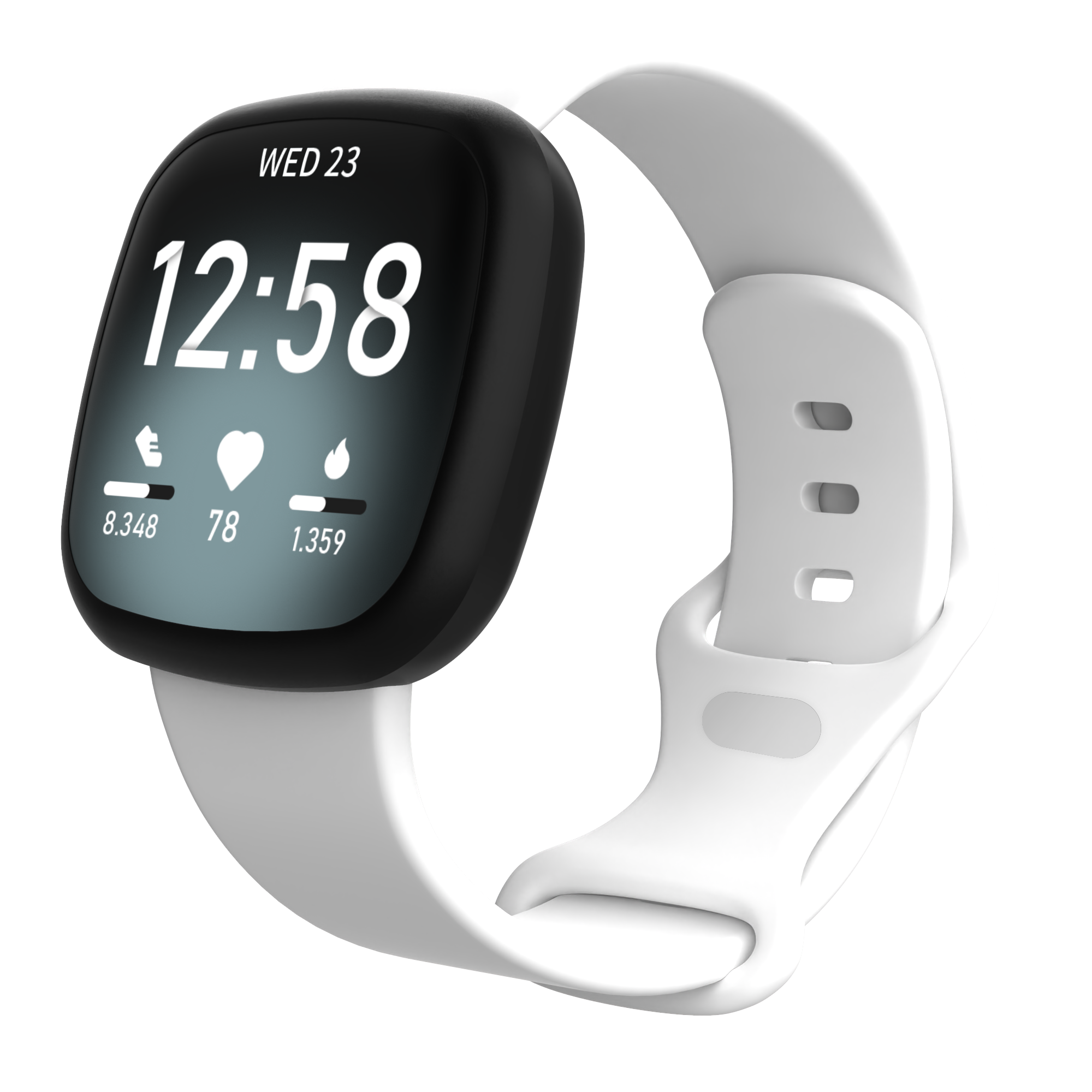 Fitbit Versa 3 / Sense sport band - wit