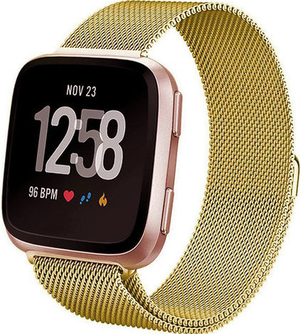 Fitbit Versa milanese band - goud