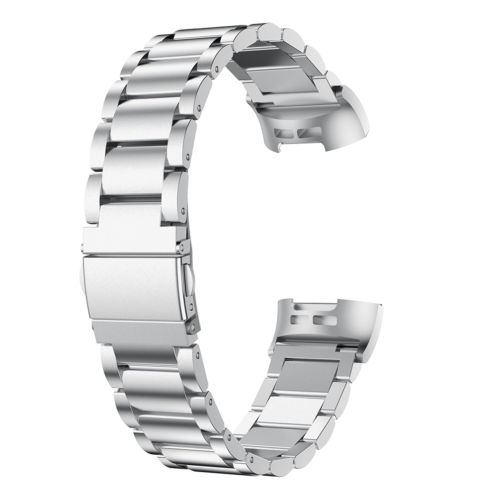 Fitbit Charge 3 & 4 kralen stalen schakel band - zilver
