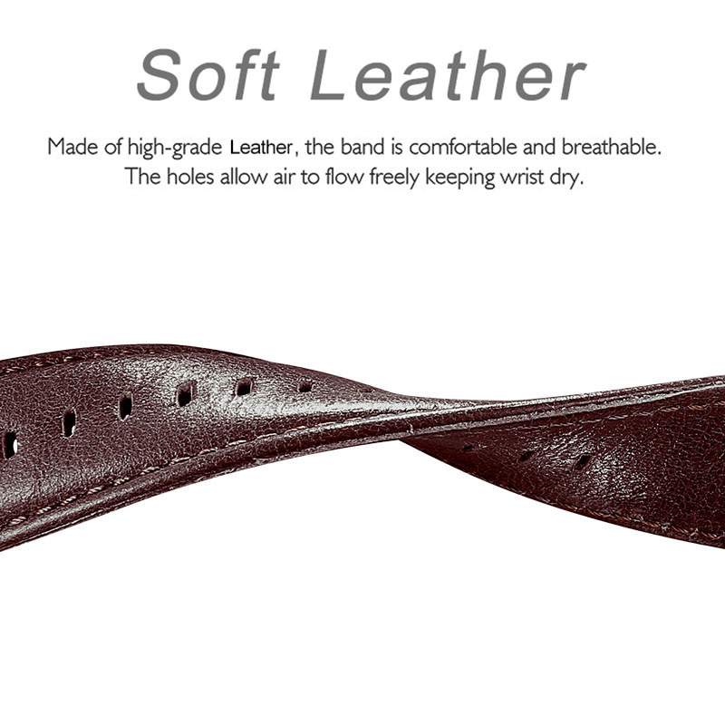 Huawei Watch GT genuine leren band - donkerbruin