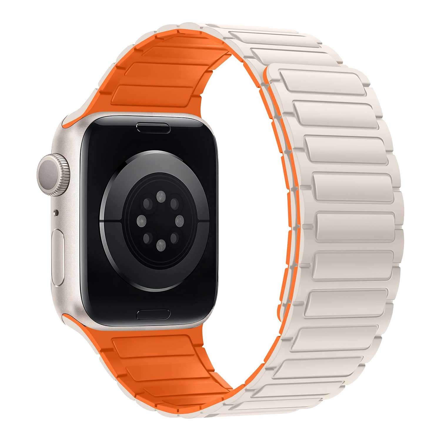 Apple Watch band Zyro – siliconen – sterrenlicht oranje