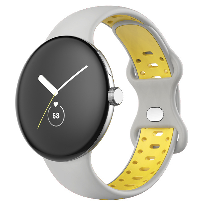 Google Pixel Watch dubbel sport band - grijs geel
