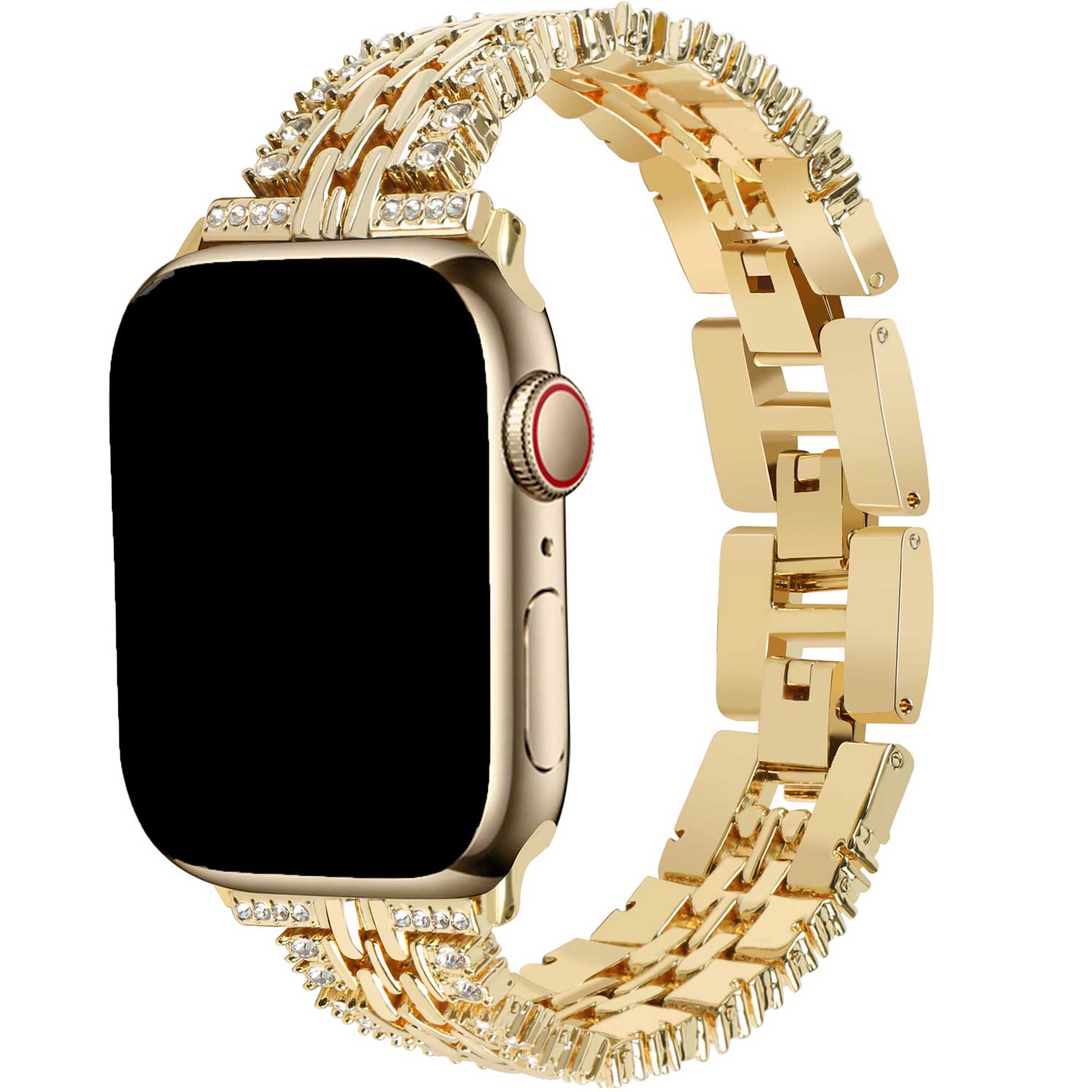 Apple-Watch-diamant-stalen-schakel-band-Eline-goud-7440850198145-123watches-hoofdfoto