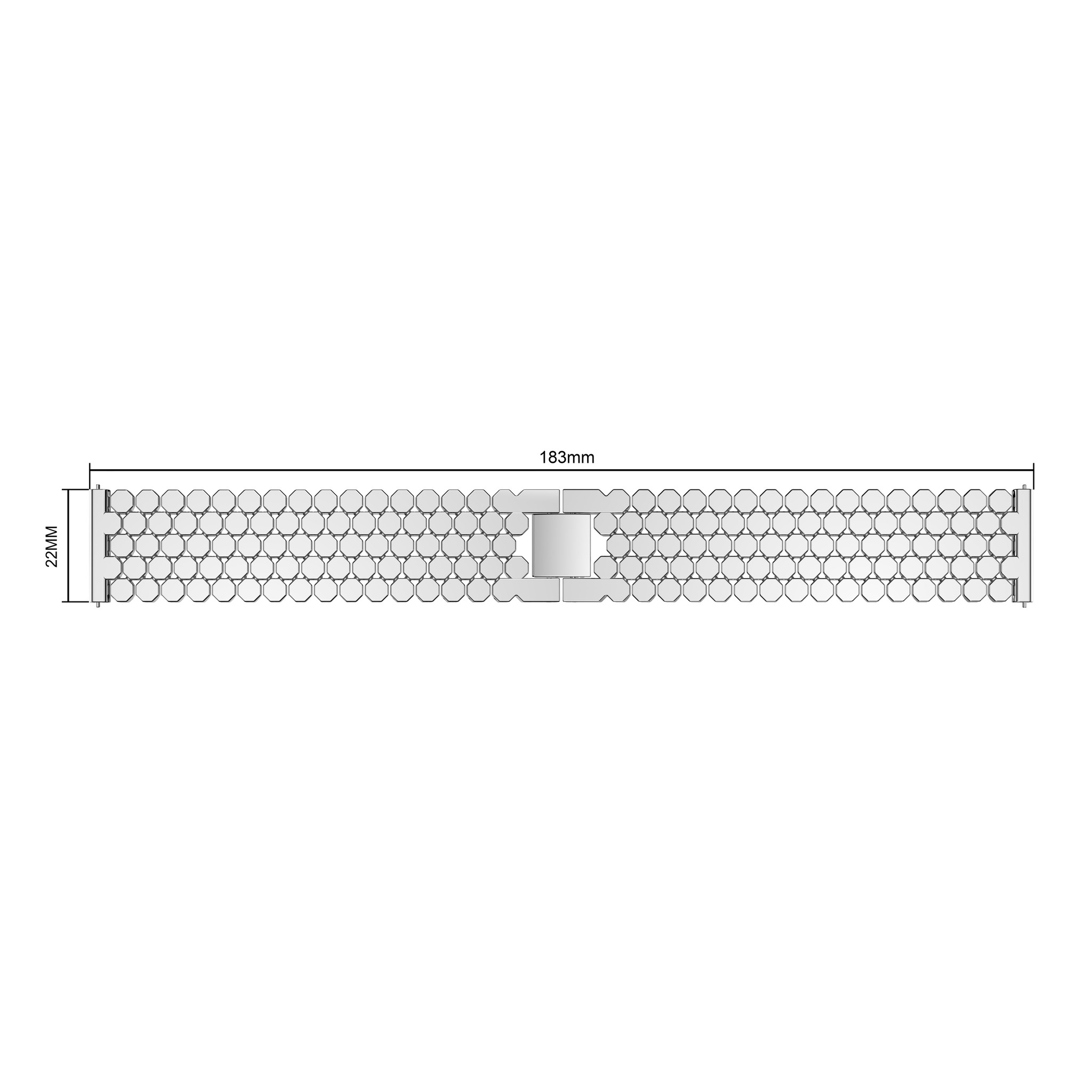 Fitbit Versa vis stalen schakel band - zilver