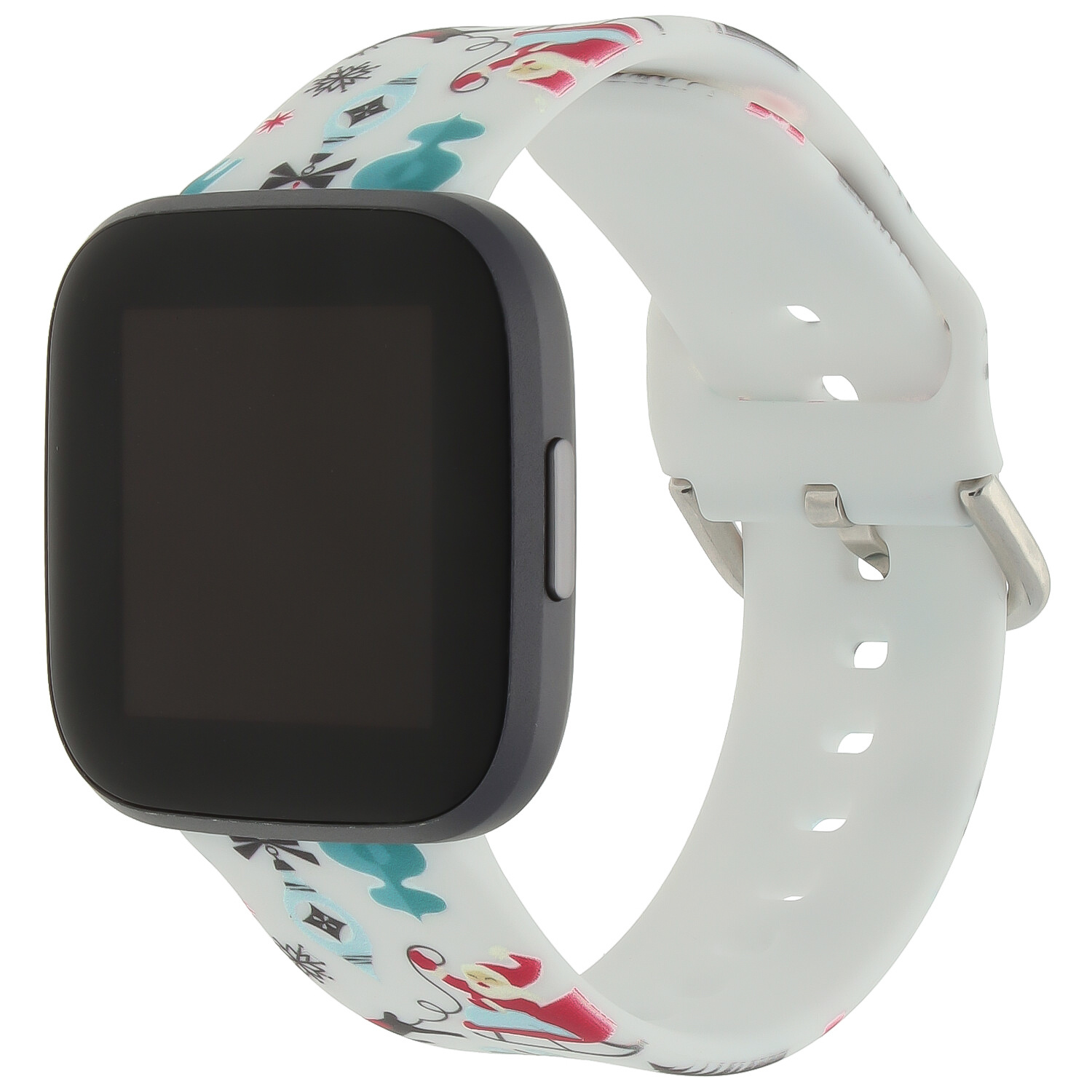 Fitbit Versa print sport band - kerst wit