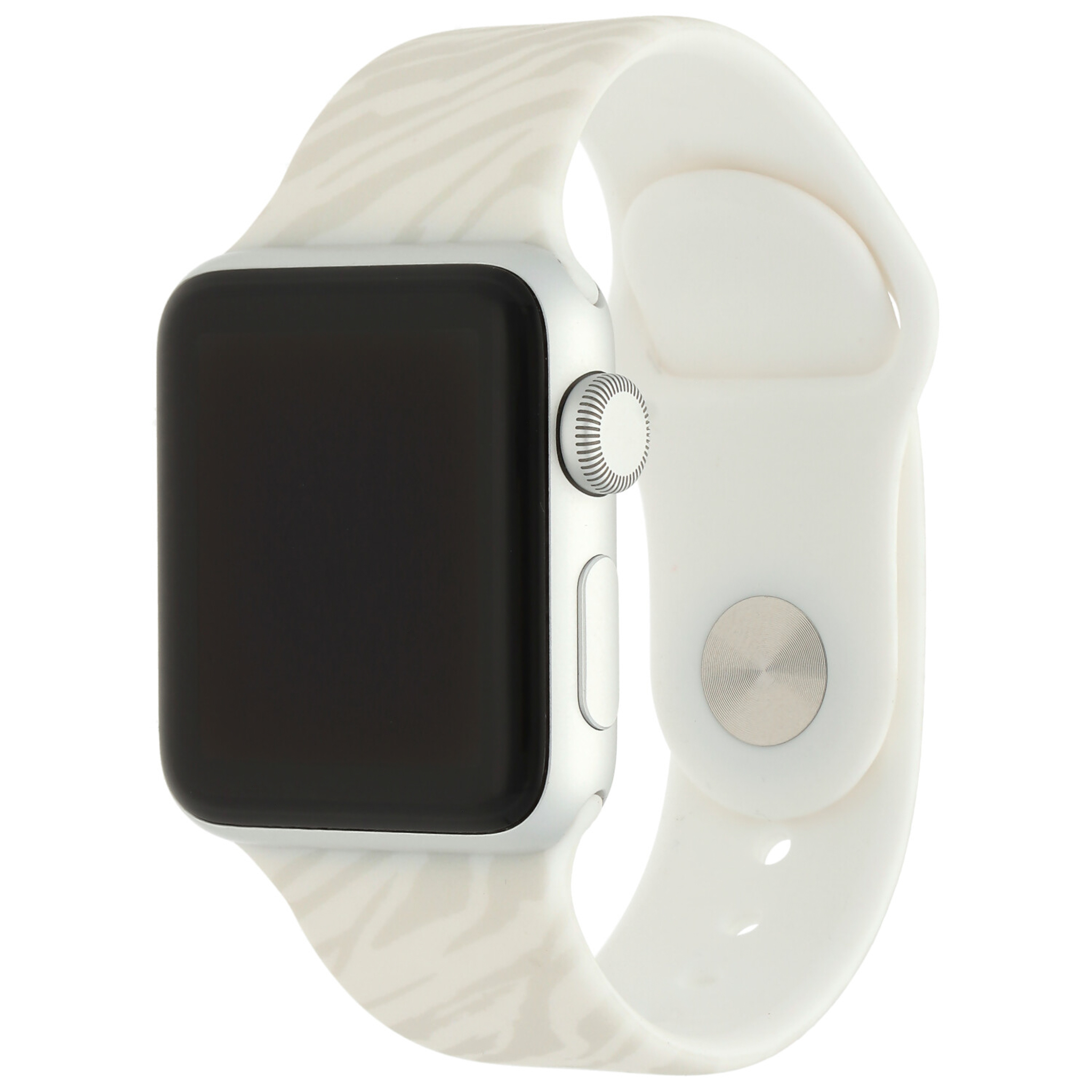 Apple Watch print sport band - zebra wit
