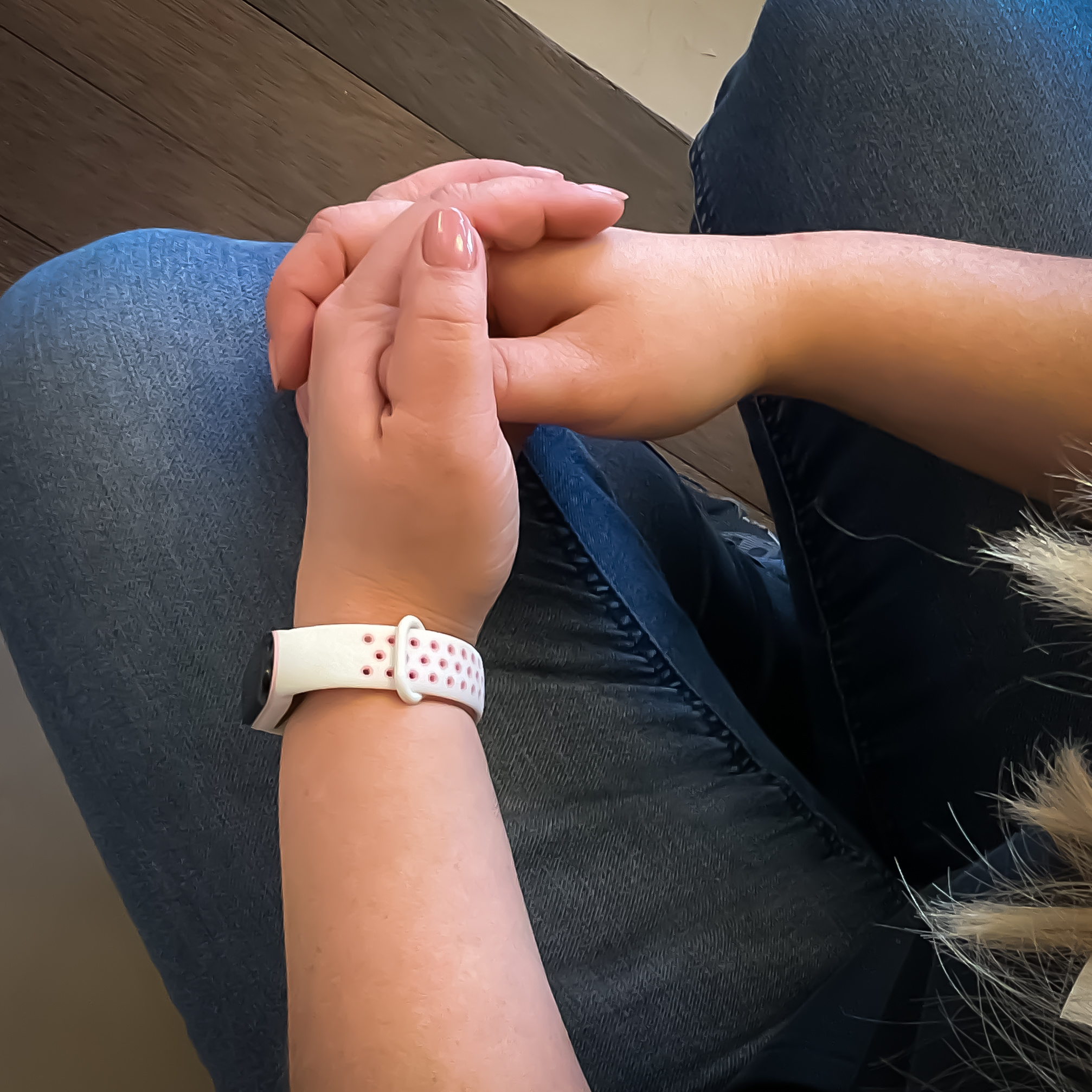 Xiaomi Mi 5/6 dubbel sport band - wit lichtroze