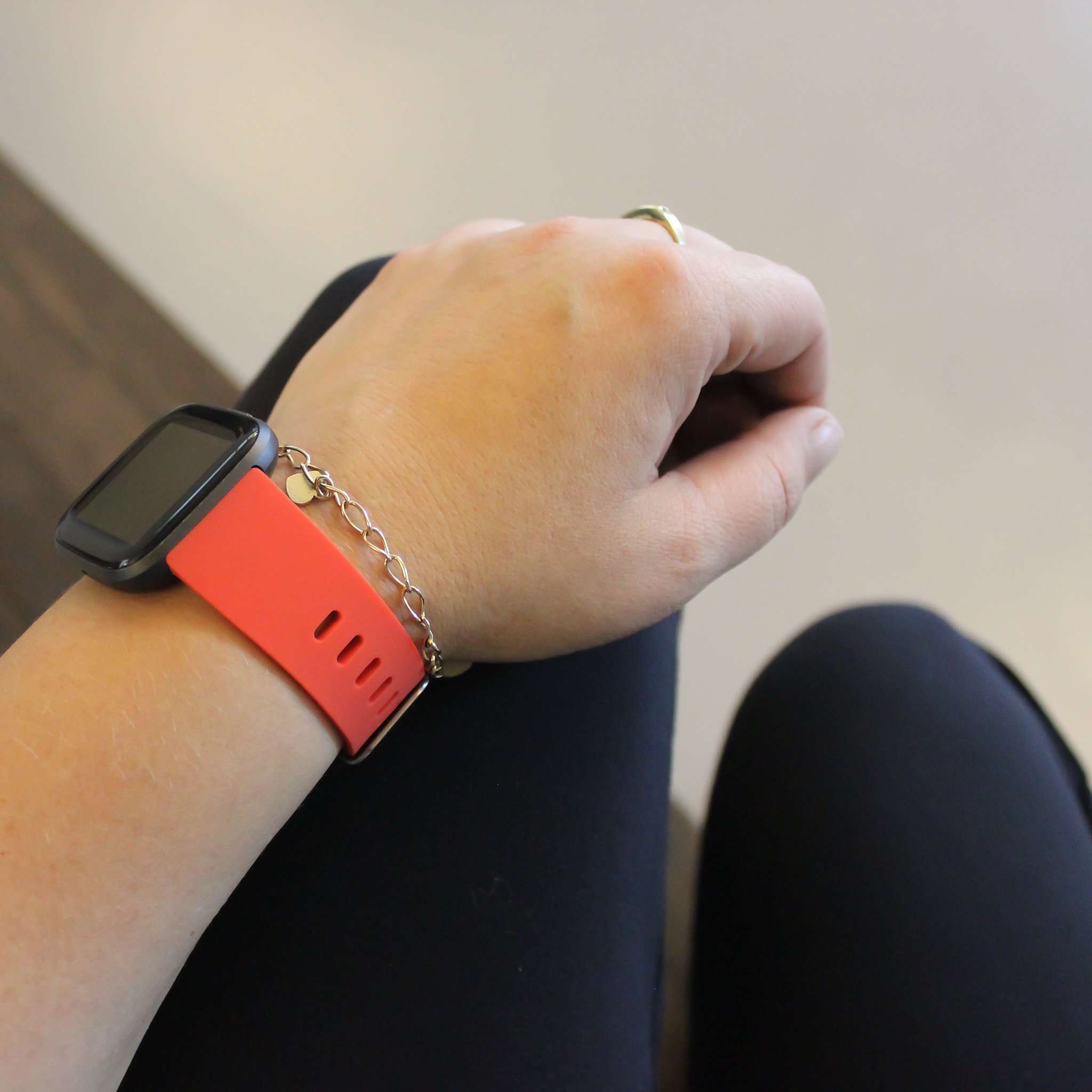 Fitbit Versa sport band - oranje rood
