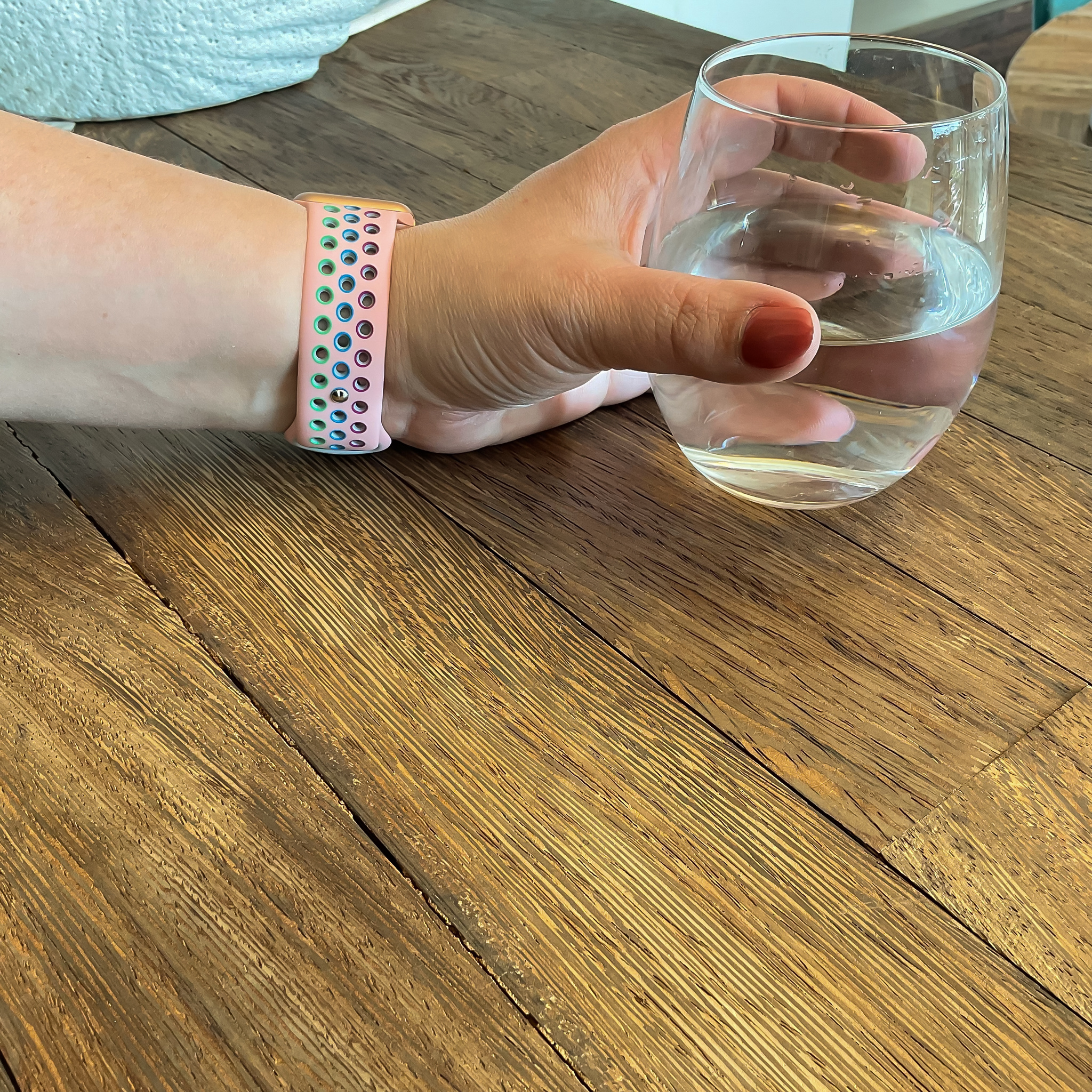 Apple Watch dubbel sport band - kleurrijk roze Apple Watch dubbel sport band - kleurrijk roze