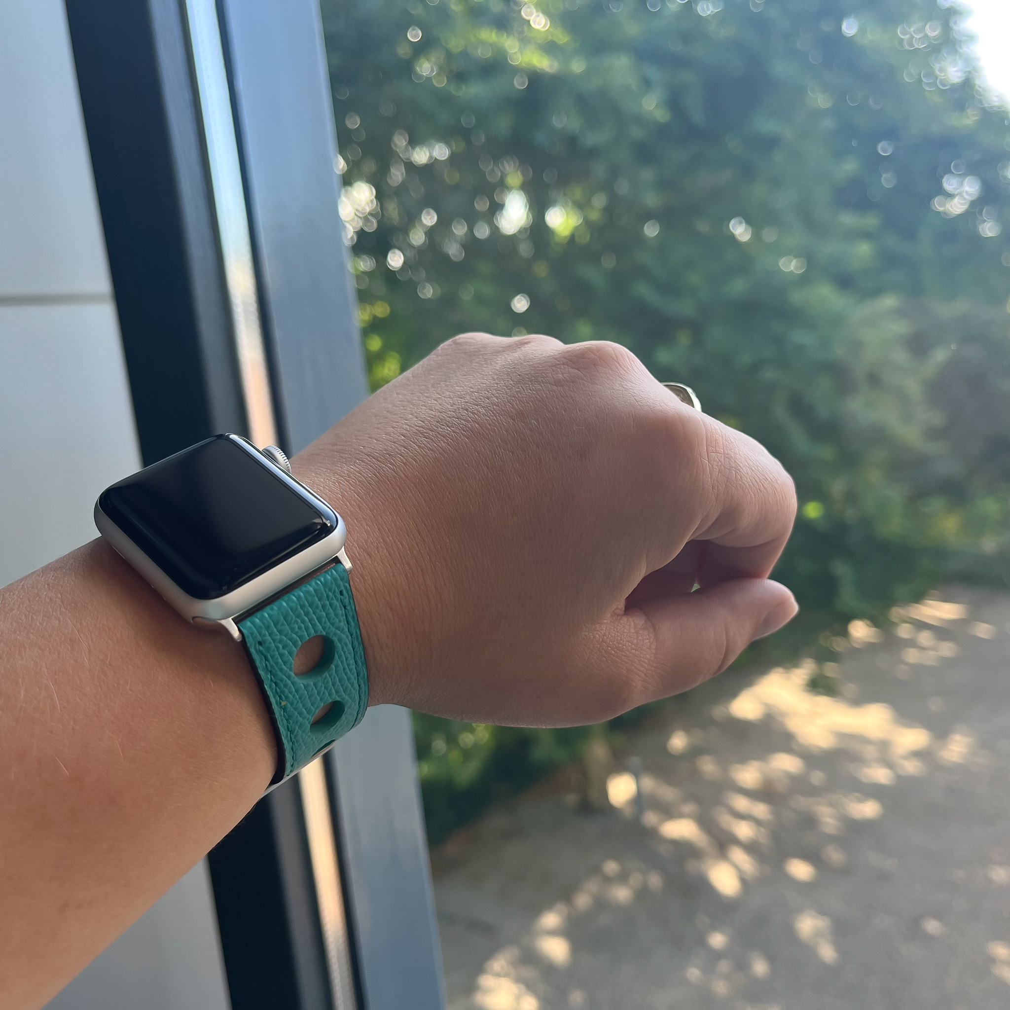 Apple Watch leren hermes band - groen