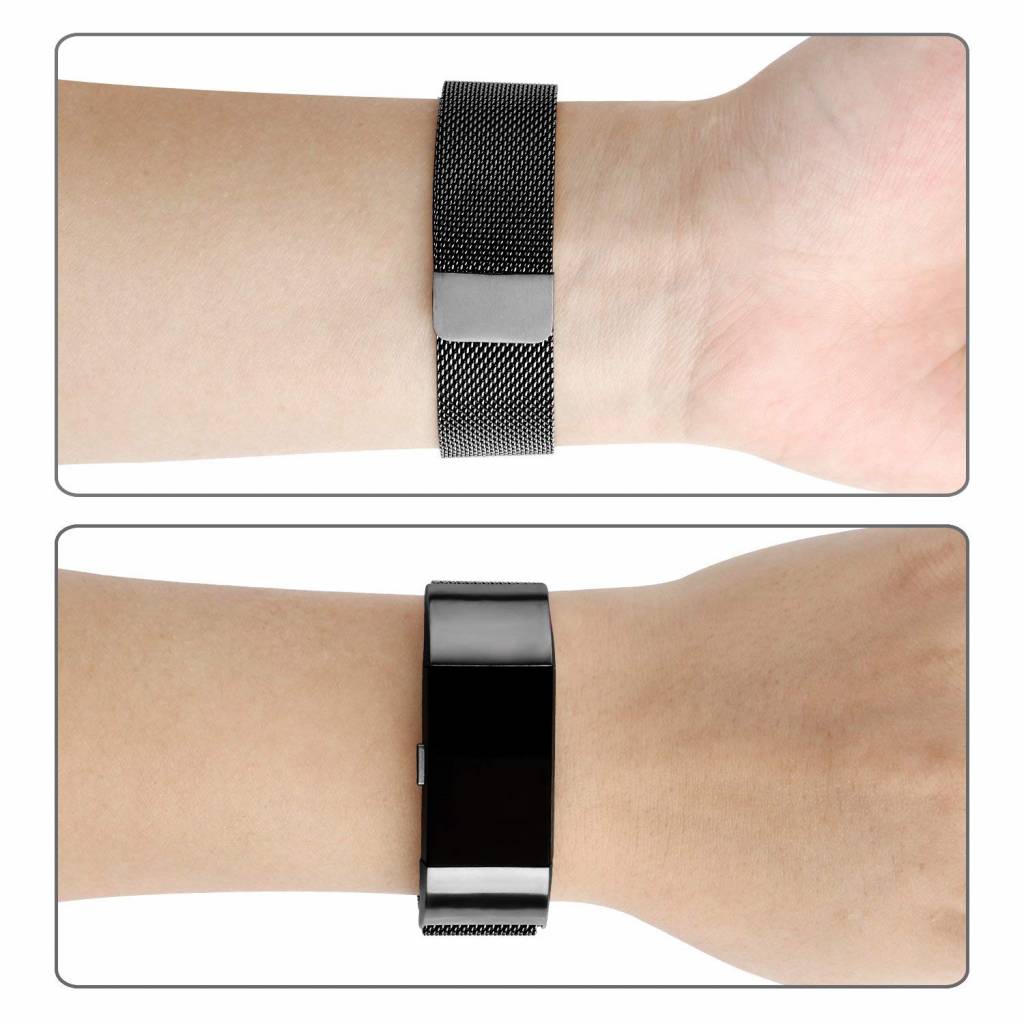 Fitbit Charge 2 milanese band - zwart