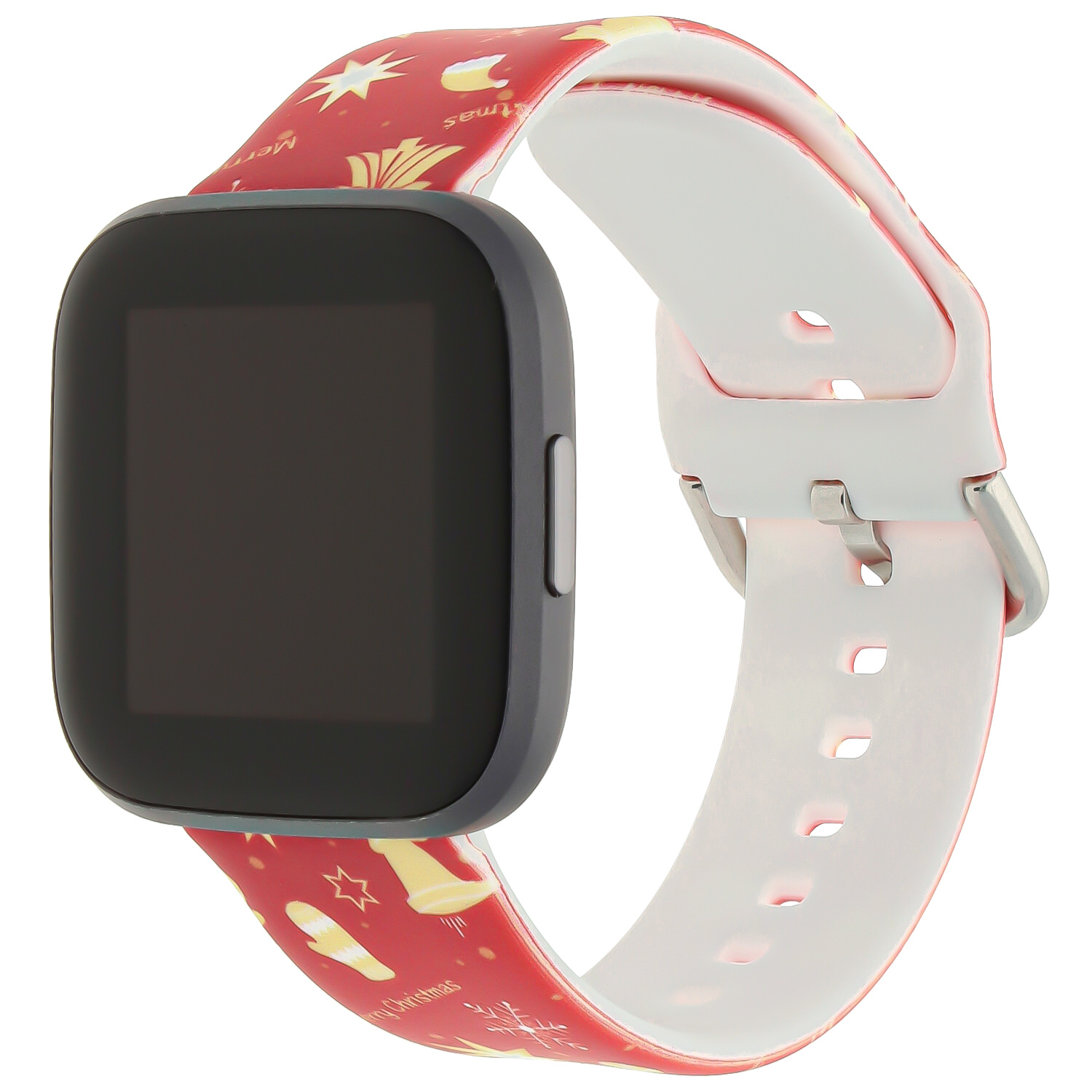 Fitbit Versa print sport band - kerst rood