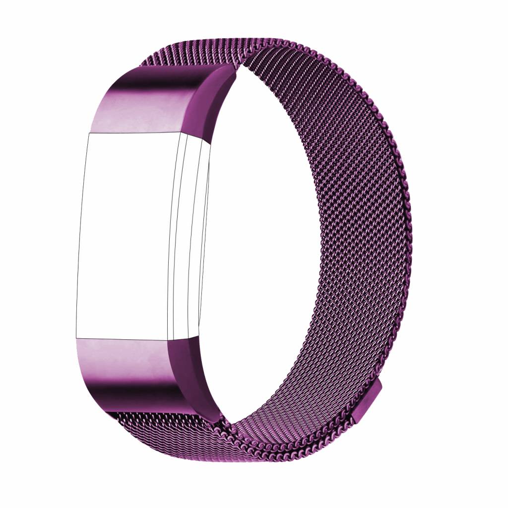 Fitbit Charge 2 milanese band - paars