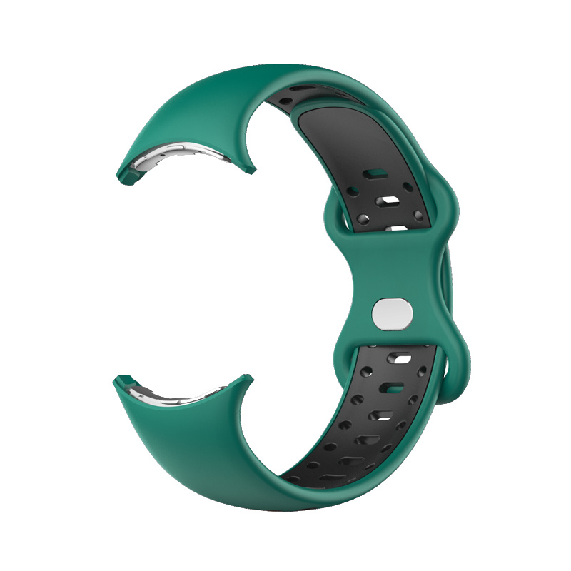 Google Pixel Watch dubbel sport band - groen zwart