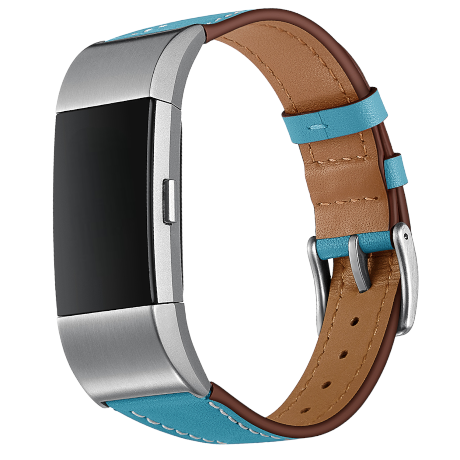Fitbit Charge 2 premium leren band - lichtblauw Fitbit Charge 2 premium leren band - lichtblauw
