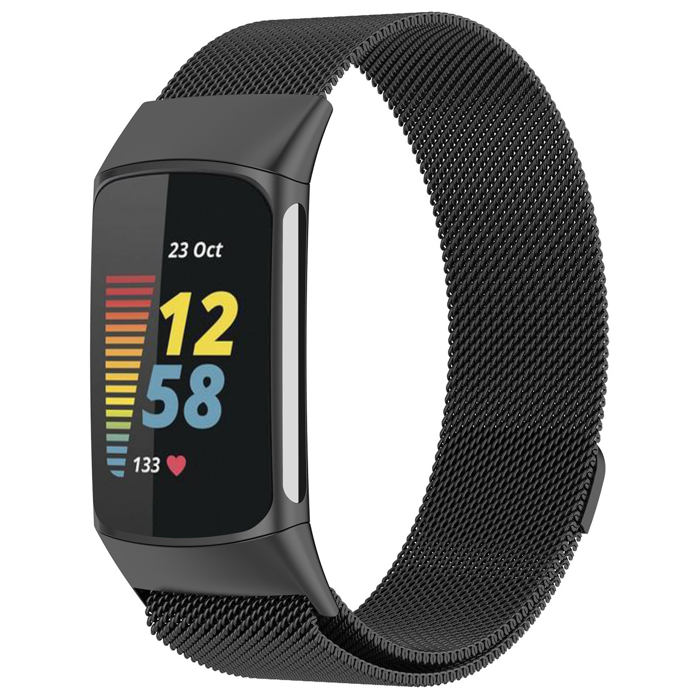 Fitbit Charge 5 milanese band - zwart