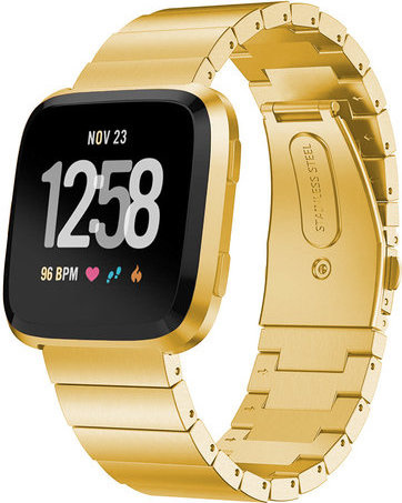 Fitbit Versa stalen schakel band - goud
