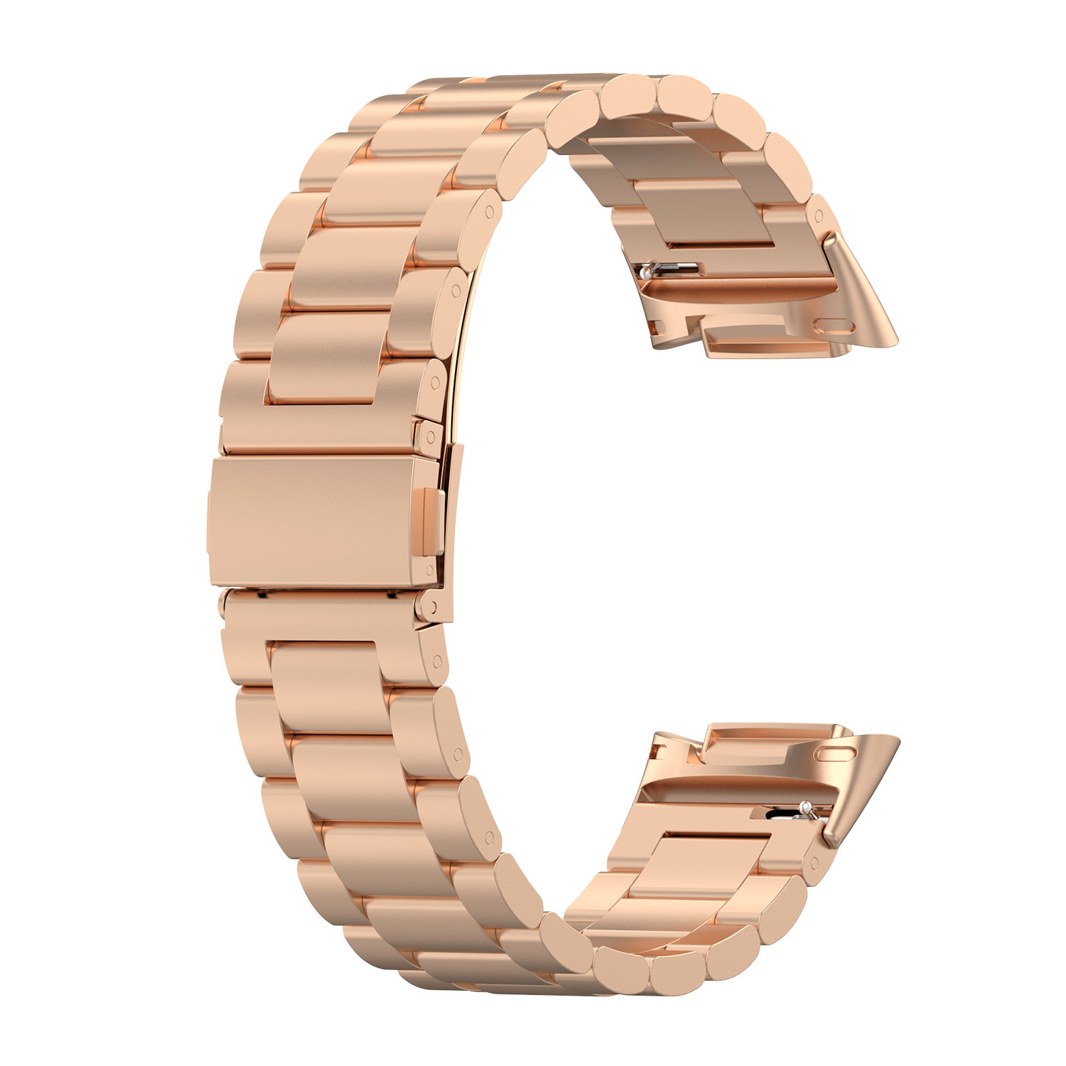 Fitbit Charge 5 kralen stalen schakel band - rose goud